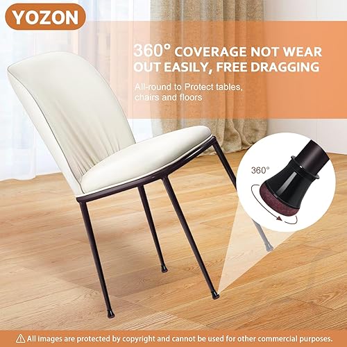 Miniatura 37 de Protectores de fieltro para patas de silla, cuadrados, transparentes, pisos de madera dura, silicona, antideslizante, reduce el ruido, tamaño 1-1/8