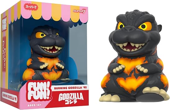 Super7 Fun! Fun! Toho Burning Godzilla 95 Vinyl Figure - 5" Toho Godzilla Action Figure - Classic Movie Collectibles and Retro Toys