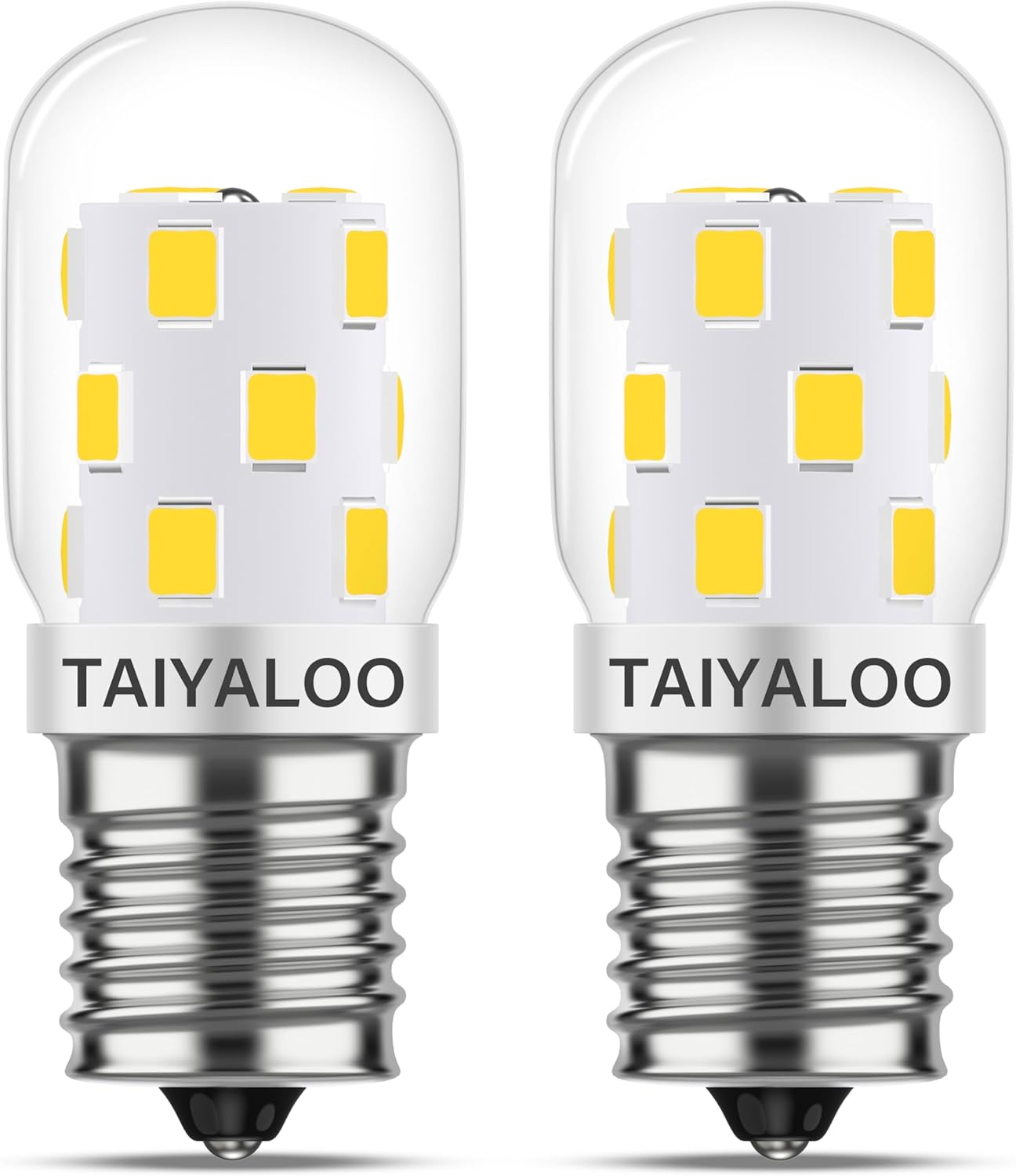 LED Microwave Light Bulb Over Stove Appliance 8206232A 40W Incandescent Equivalent, E17 LED Bulb Dimmable for Refrigerator, Range Hood, 3W 380LM Daylight White 6000K, T7 Intermediate Base, Pack of 2