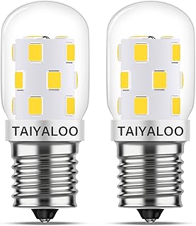 LED Microwave Light Bulb Over Stove Appliance 8206232A 40W Incandescent Equivalent, E17 LED Bulb Dimmable for Refrigerator, Range Hood, 3W 380LM Daylight White 6000K, T7 Intermediate Base, Pack of 2