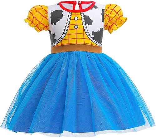 CinheyU Disfraz de Halloween para niñas pequeñas, princesa, fiesta de cumpleaños, verano, vestido de baile de Navidad, concurso