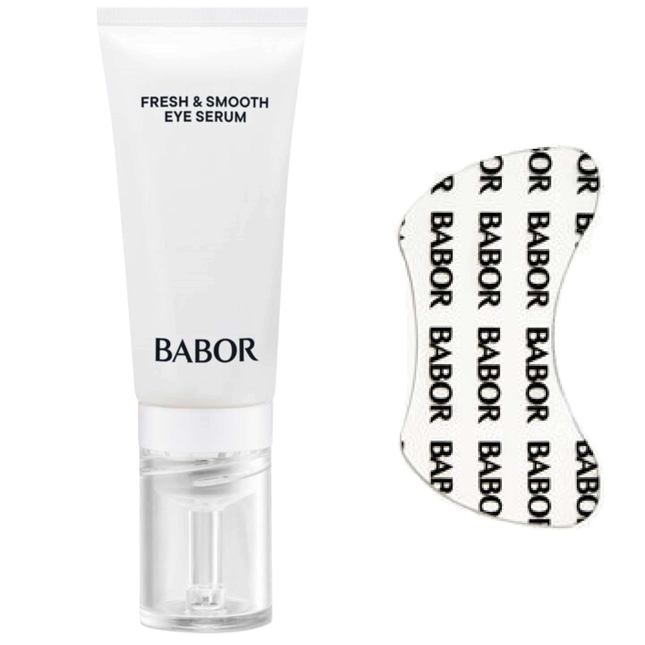 BABOR Instant Fresh & Smooth Eye Serum + Patches | Intensive Feuchtigkeit & Frische für eine glatte Augenpartie | Augenserum und Augenpads (wiederverwendbar) - 15ml Serum & 2 Eye Pads
