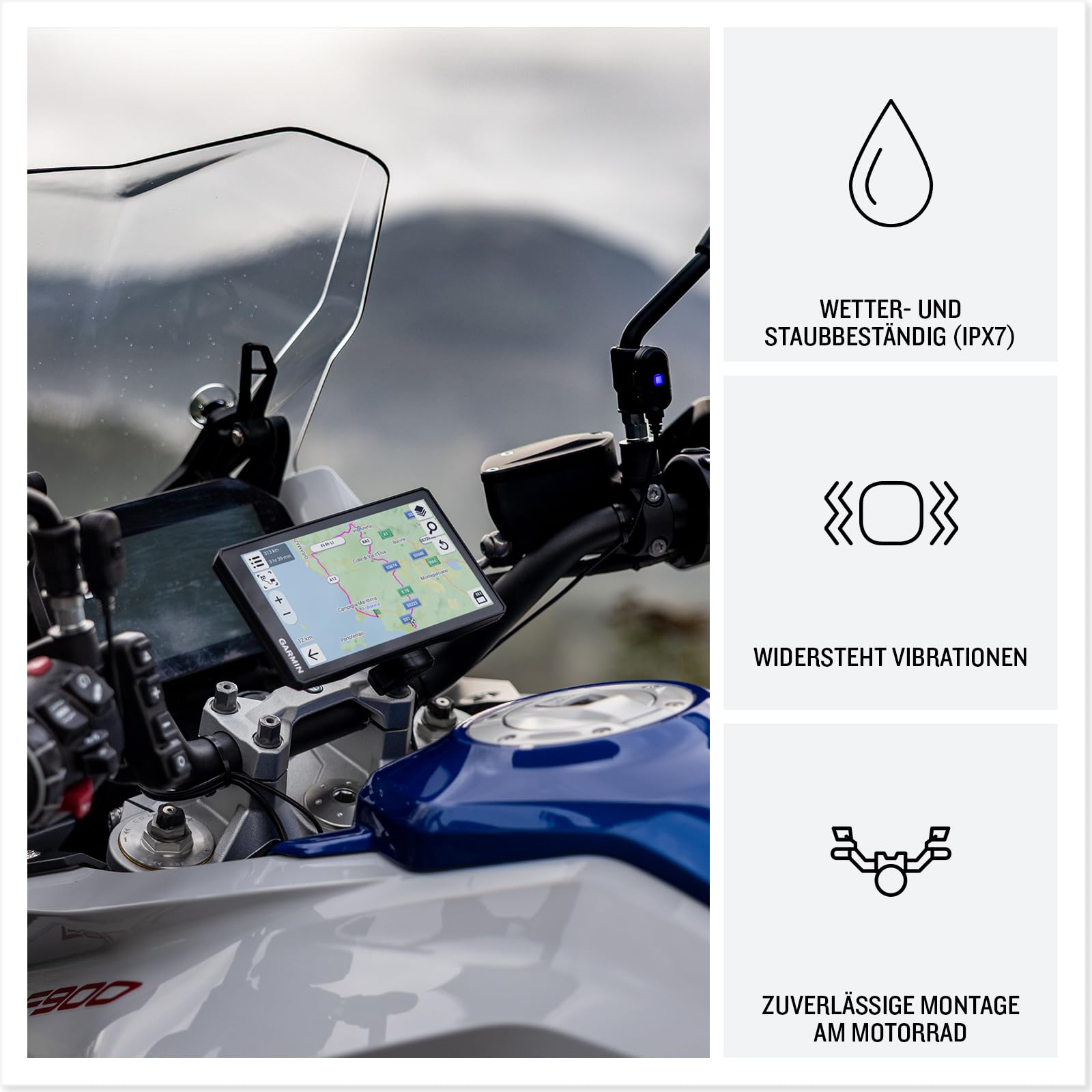Garmin zūmo XT3-6-Zoll, Motorrad-Navi, HD-Farbdisplay, Satellitenbilder, Michelin-Strecken, vorinstallierte EU-Karte, Schräglagenanzeige, Verkehrs- und Wetteranzeige, Lap Time Übersicht