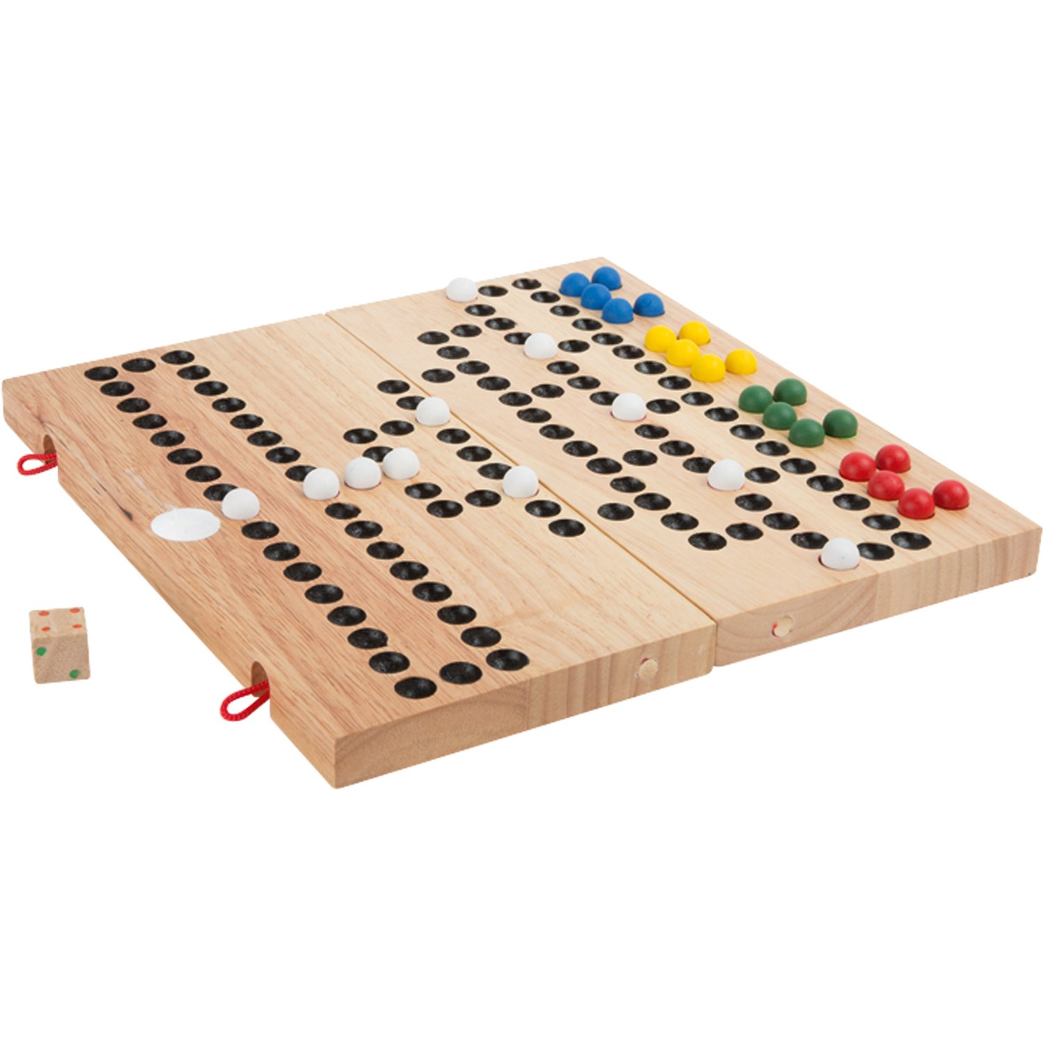 small foot 9954 jeu de société en bois "Barricade", jeu de dés et de stratégie pour 2 à 4 joueurs, à partir de 3 ans, Marron