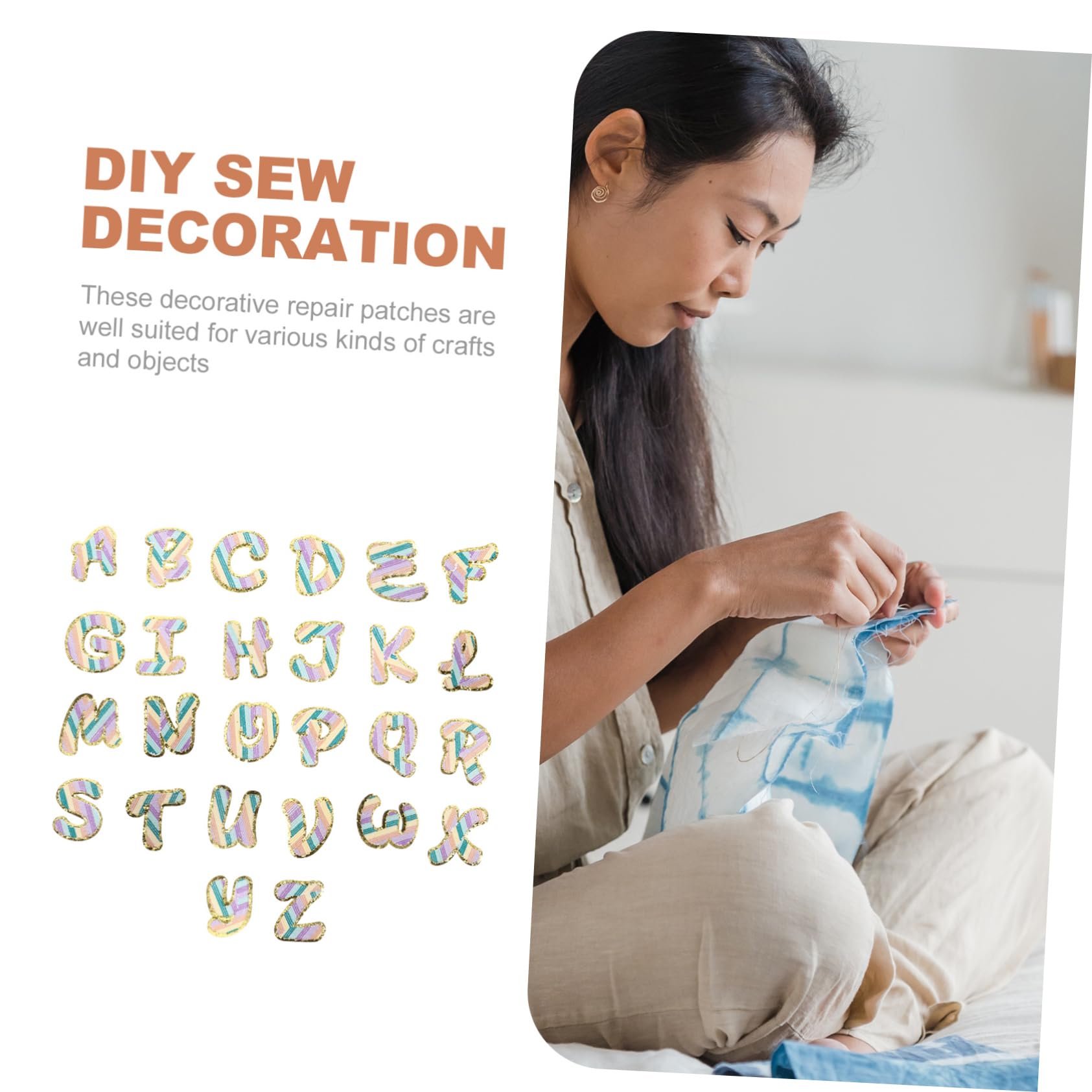 jojofuny 4 Set Toppe Ricamate Decorative Da Applicazioni Termoadesive Per Abbigliamento E Accessori Per Riparazioni E Decorazioni Fai Da Te 26 Pezzi*4