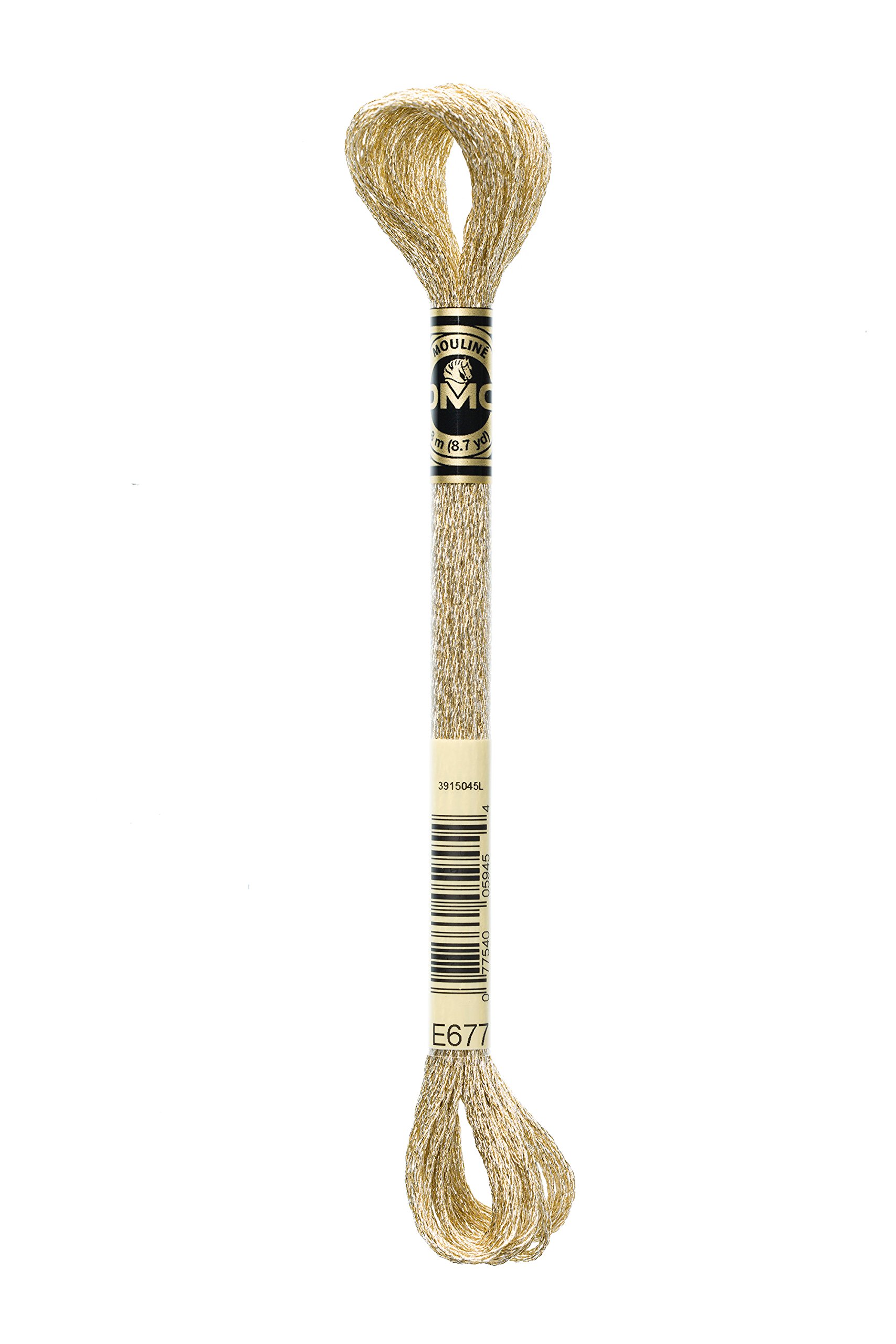 DMCLight Effects Embroidery Floss Color E677 White Gold Precious Metal Effect , 8.7 yards