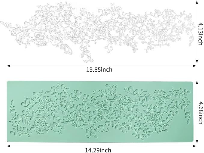 Molde de Encaje de Silicona Growtail para Repostería miniatura 2