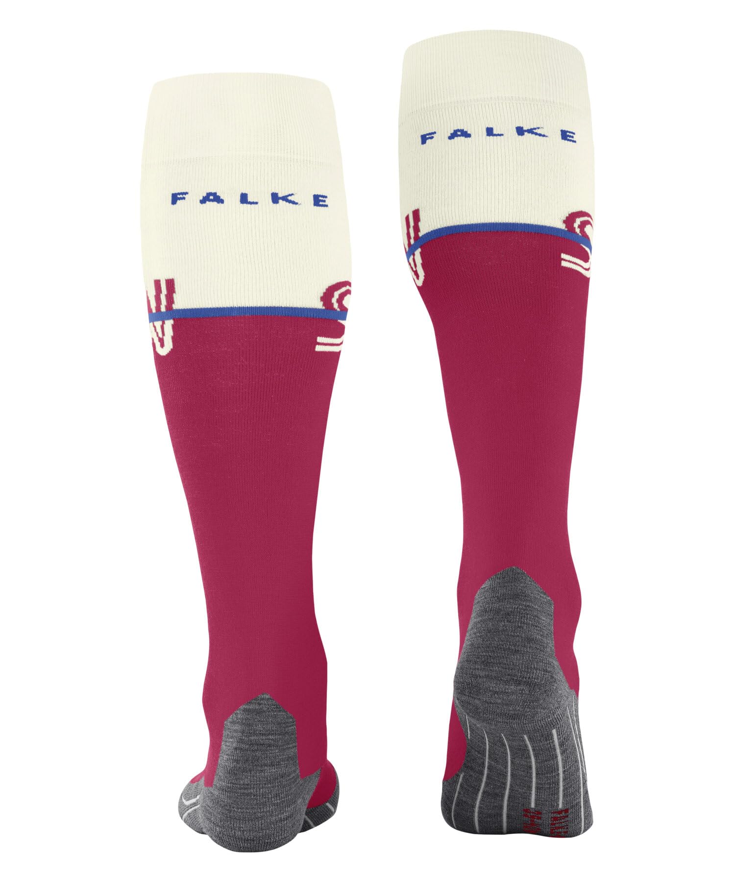 FALKE Damen Skisocken SK4 Advanced W Kh Wolle Funktionsmaterial warm dünn 1 Paar, Rot Rose 8564 Snow-O, 35-36 – Ansicht 2