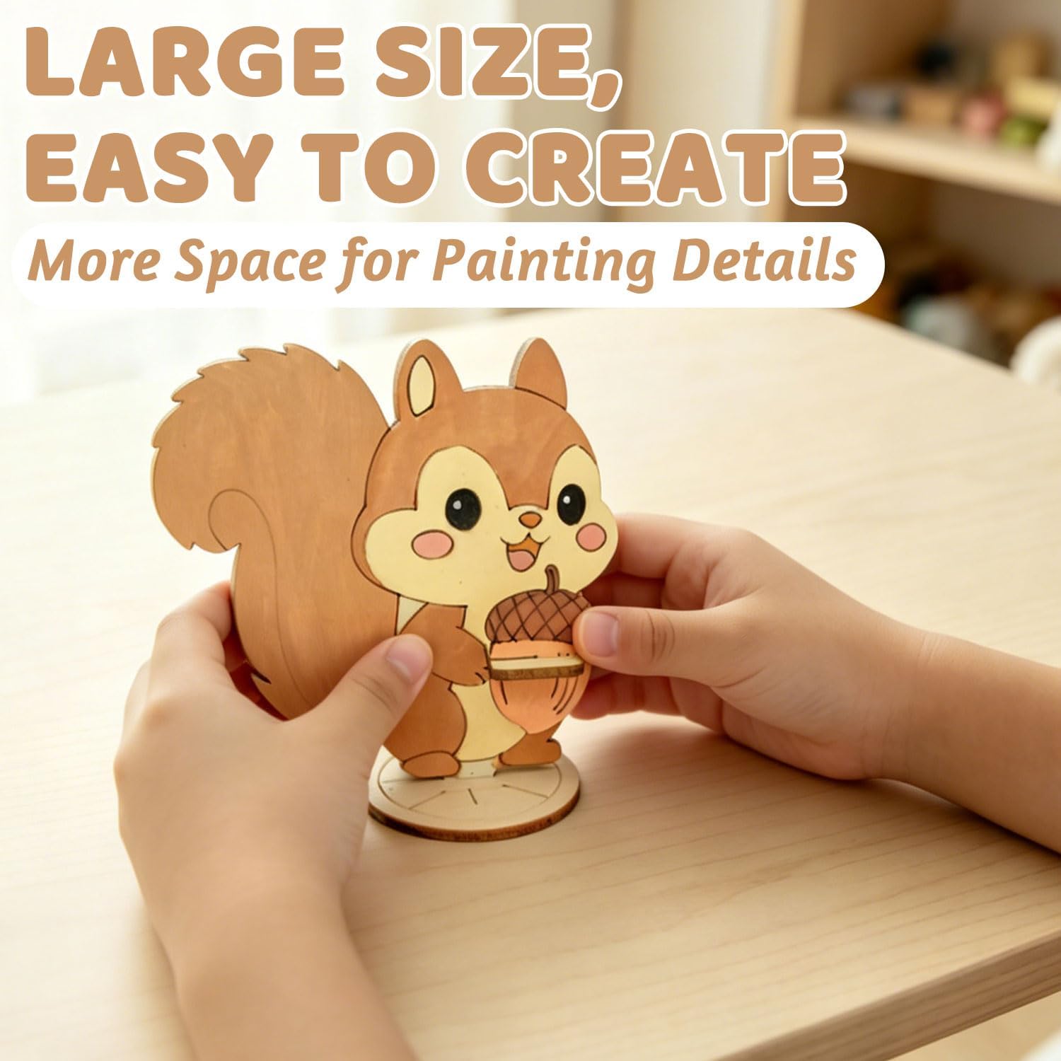 Vileafy Kit d'artisanat en bois brut 3D facile et créatif pour les jours de pluie et les activités d'été pour enfants de 4 à 8 ans et 8 à 12 ans