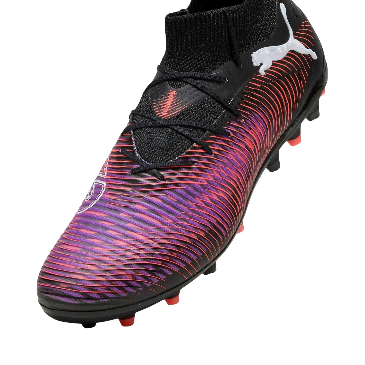 Puma Unisex Future 8 PRO Multi-Ground Football Boots, Puma Black-Puma White-Glowing Red, 11.5 UK