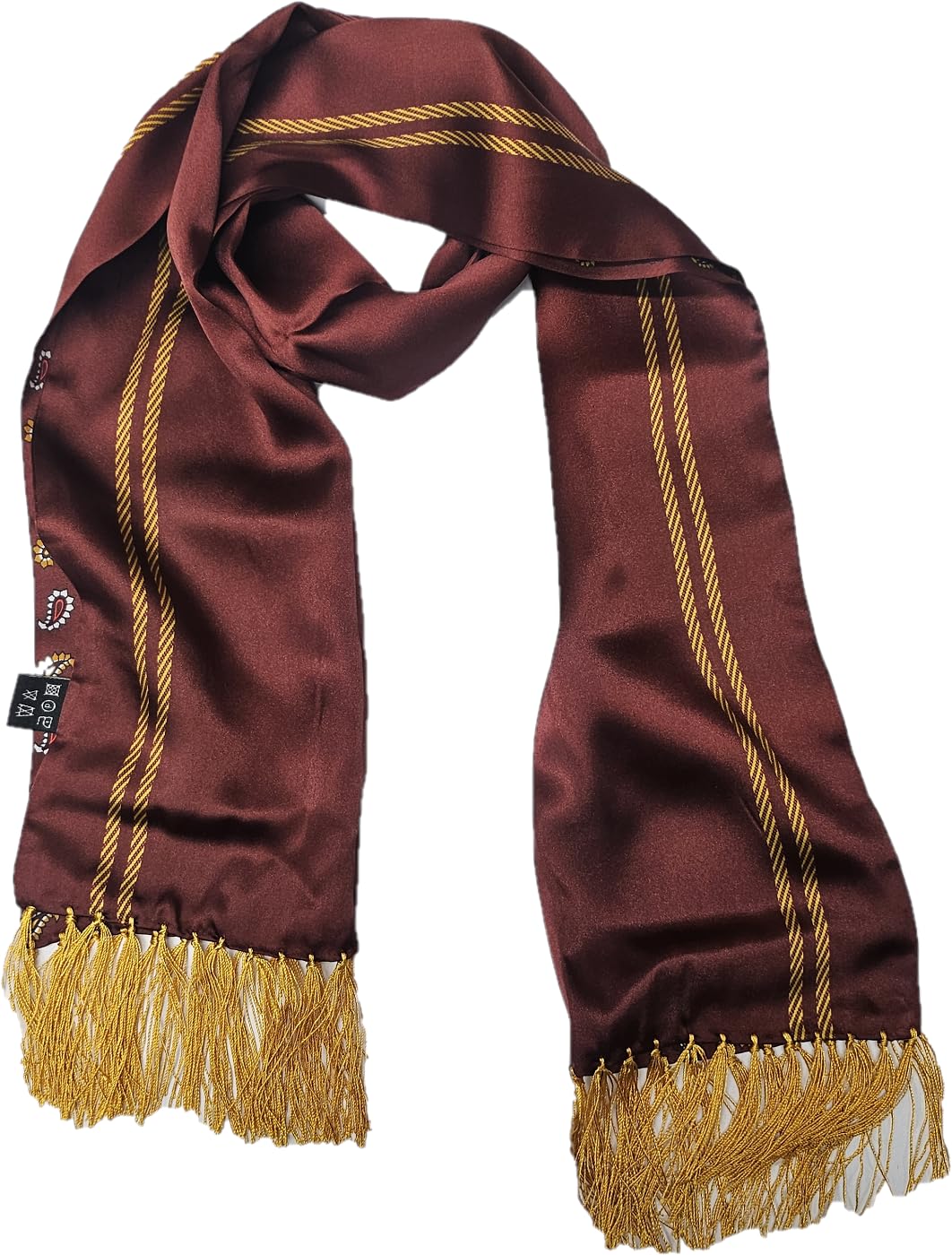 Tootal Men's Oxblood Paisley Print Silk Scarf (, One Size)
