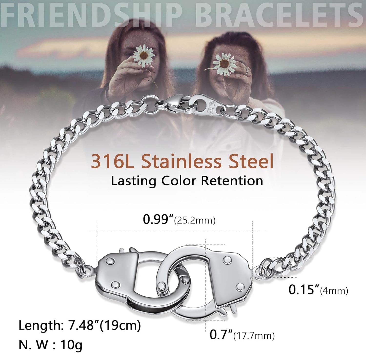 ChainsProMax Handcuff Bracelet for Women Stainless steel cuban link Bracelet cosplay Handcuff Jewelry - Image 5