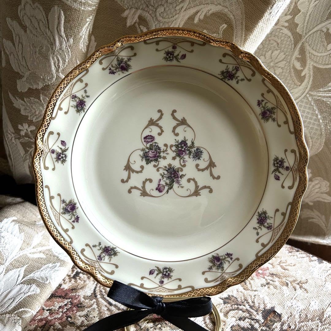 Amazon.co.jp: フランス製 Limoges fleur レリーフ デザートプレート 