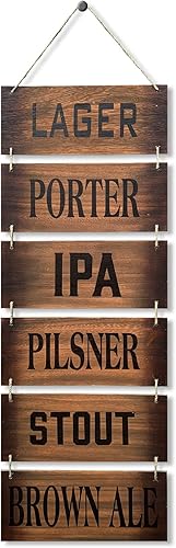 Decoración de barra de pared colgante Accesorios de bar para el hogar pub letreros de cerveza letrero rústico de pub arte de la cueva del hombre