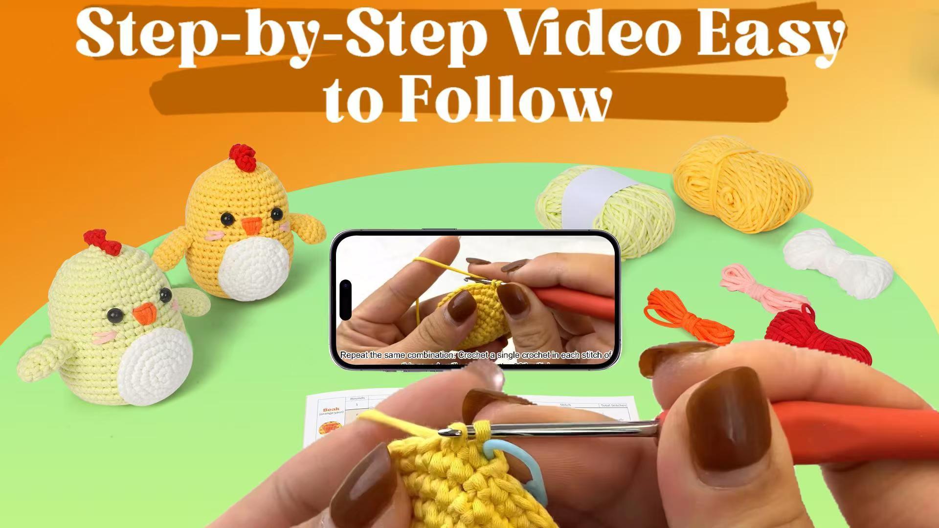 Amazon.com: VIVIDOX 2 Pack Chick Crochet Kit for Beginners Adults