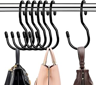 22 Pack Purse Hanger for Closet,Unique Twist Design Bag Hanger Purse Hooks, Large Size Closet Rod Hooks for Hanging Bags, ...