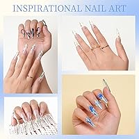 Vista 6 de ROSALIND Polvo de uñas acrílico transparente de 120 g/4.23 oz para extensión profesional, polvo de polímero para tallado de uñas francés,