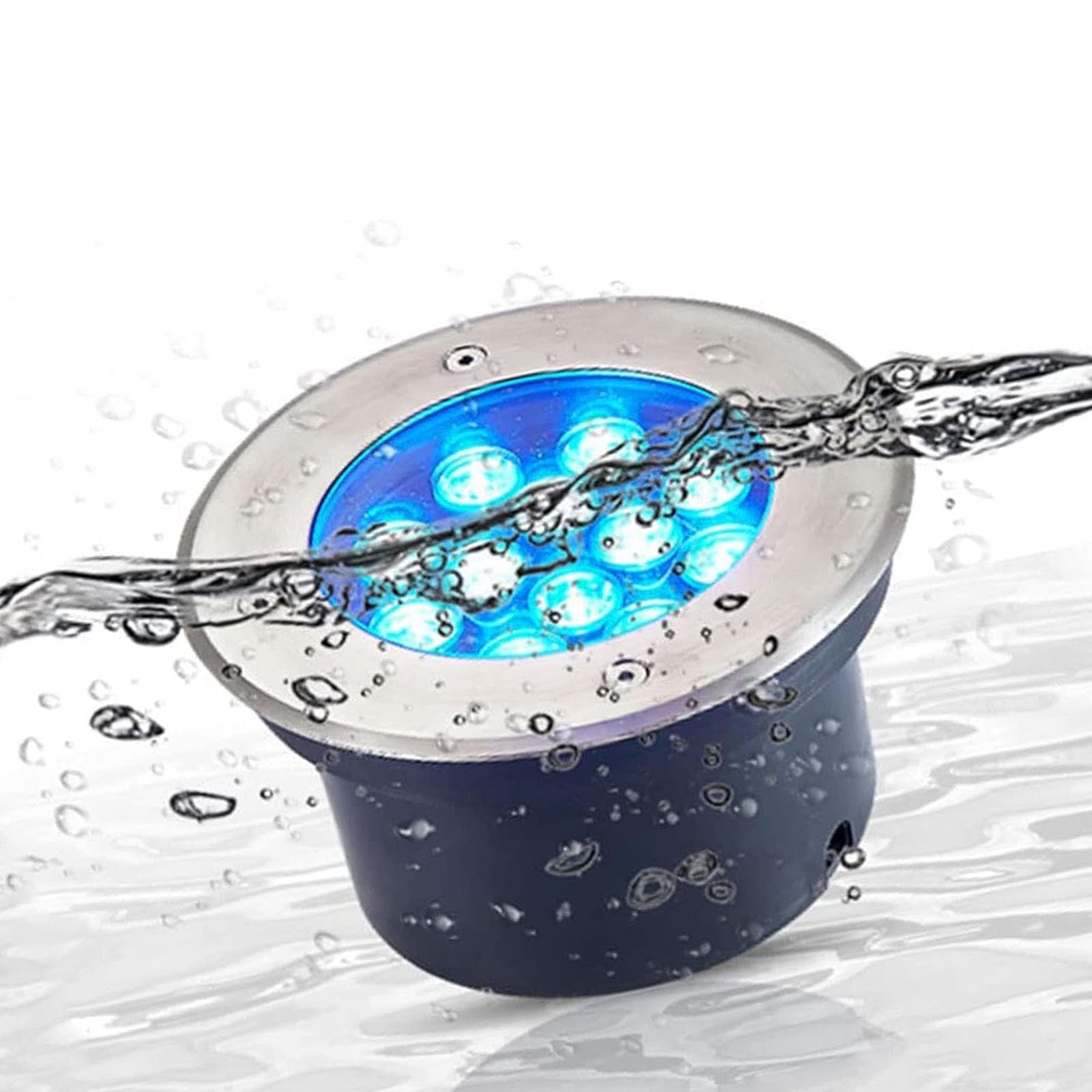 Incasso Faretto Subacquei - 12/24V Faretto Incasso A Terra, Faretto Subacqueo Impermeabile IP68, Faretto Da Terra A LED Con Cambio Di Colore RGB, Per Giardino, Faretti Per Piscina, Con Telecomando(12V