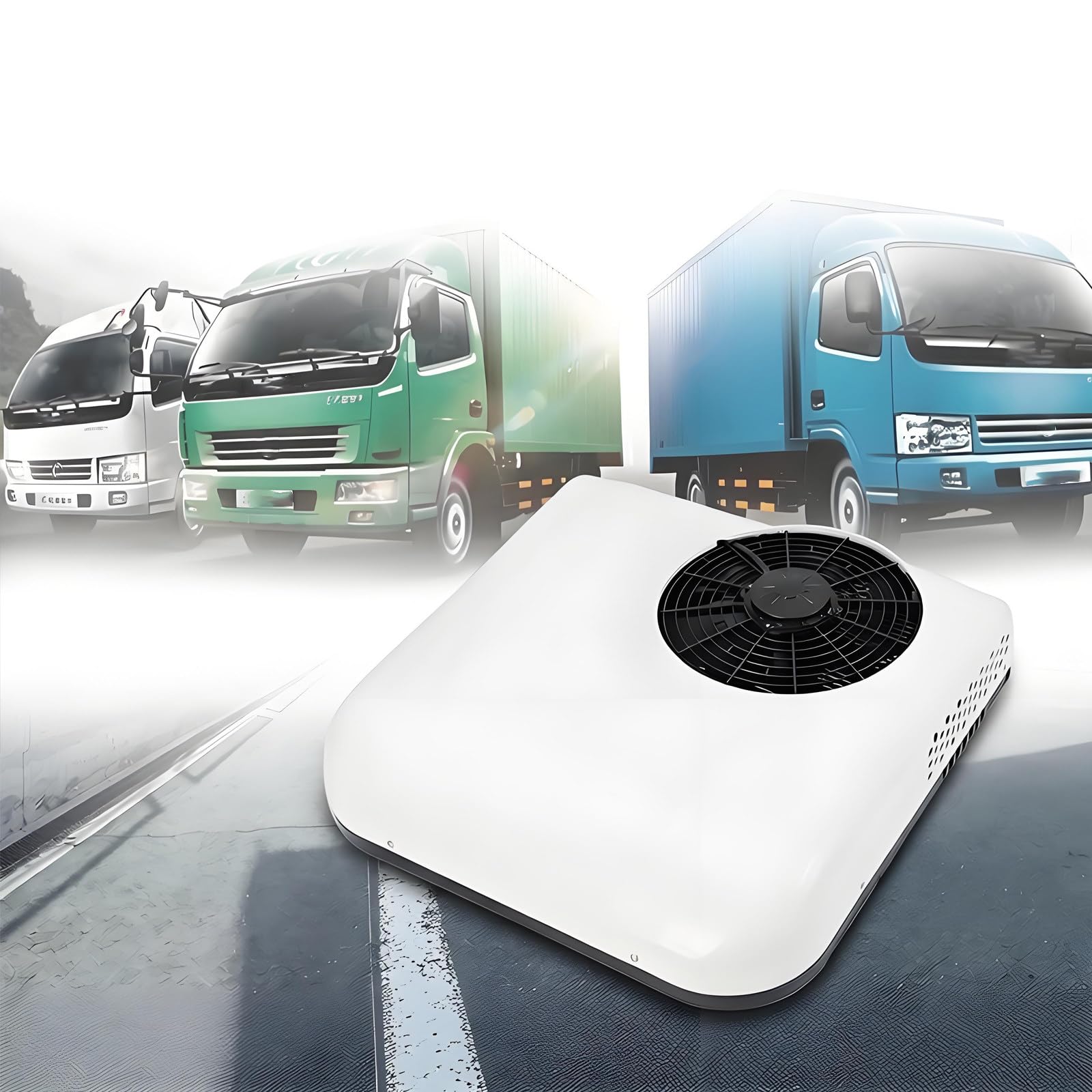 Zintegrowany klimatyzator dachowy 24 V do samochodów ciężarowych 12V | Klimatyzator montowany na dachu, sprężarka 24 V o mocy 850 W, doskonałe odprowadzanie ciepła, zabezpieczenie niskonapięciowe