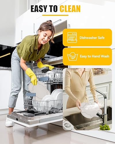 Miniatura 5 de Alfombrilla de silicona resistente al calor para freidora de aire de vidrio Ninja Crispi Almohadillas calientes reutilizables resistentes al calor