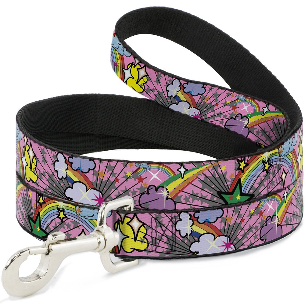 Laisse chien rose Buckle Down evite les noeuds avec attache pivotante