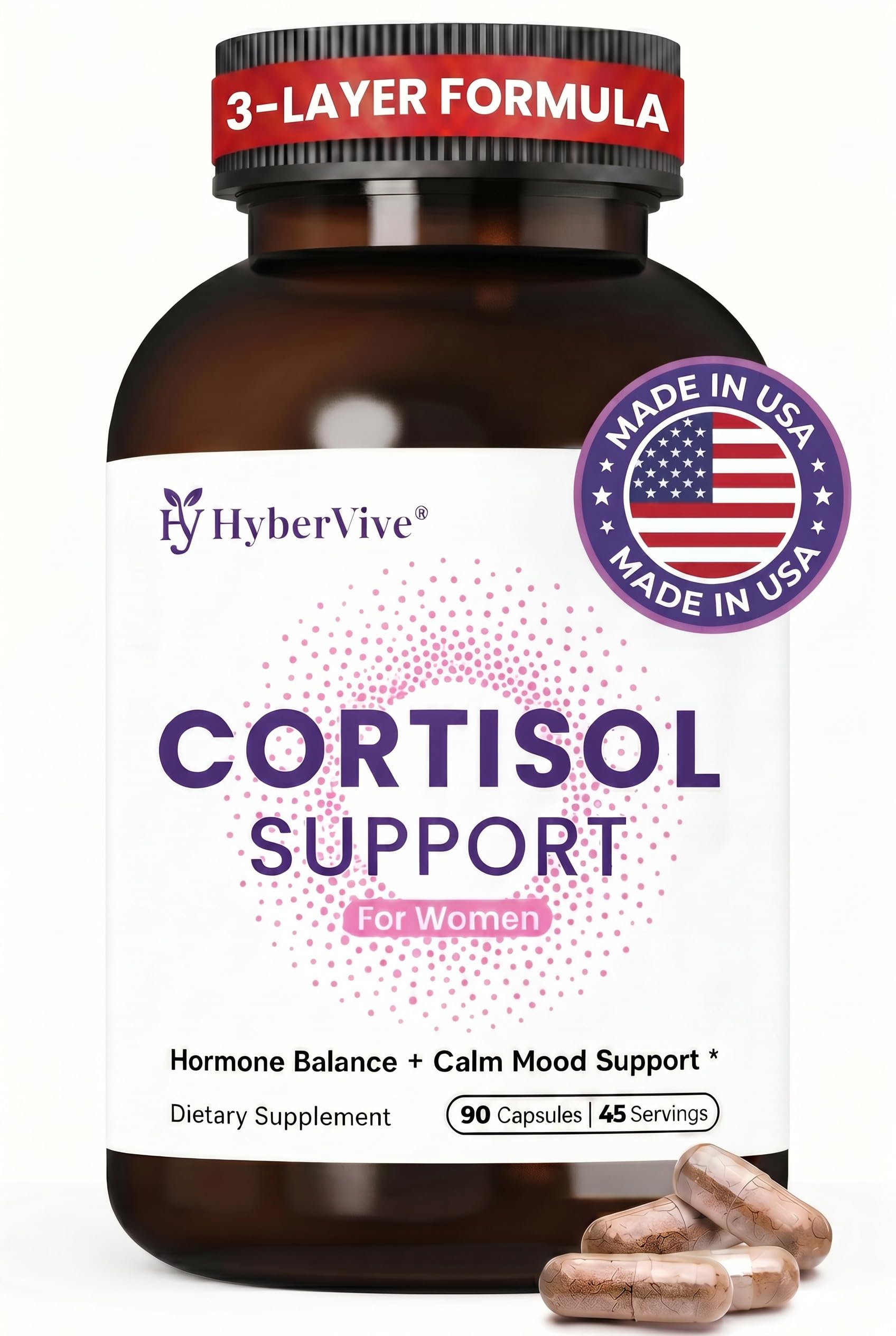 Cortisol Support for Women with Vitex, Ashwagandha & L-Theanine, 90 Caps