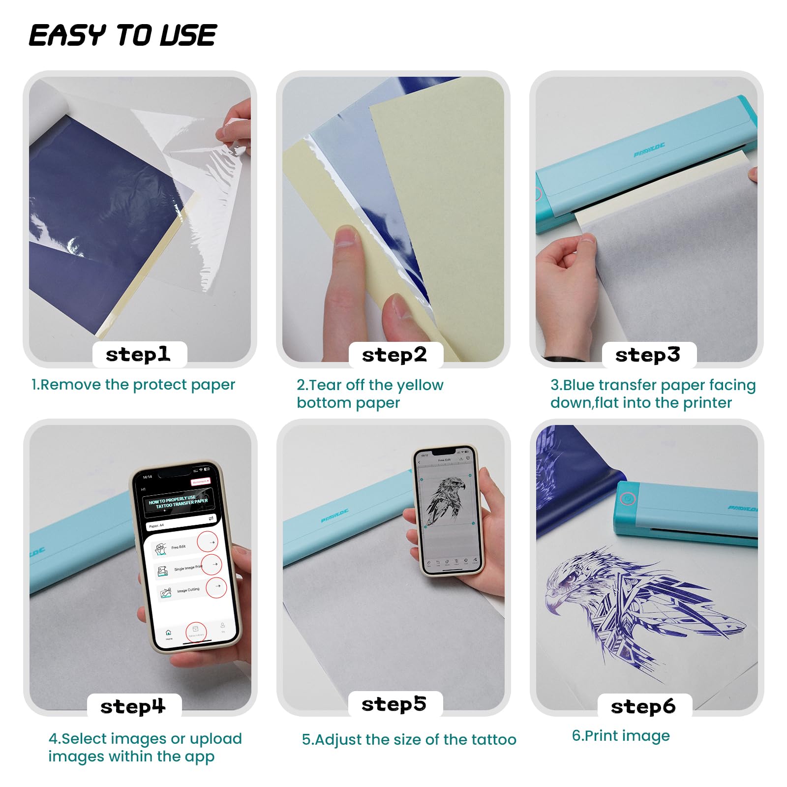 Amazon.co.jp: Padieoe タトゥーステンシルプリンター 2000mAh