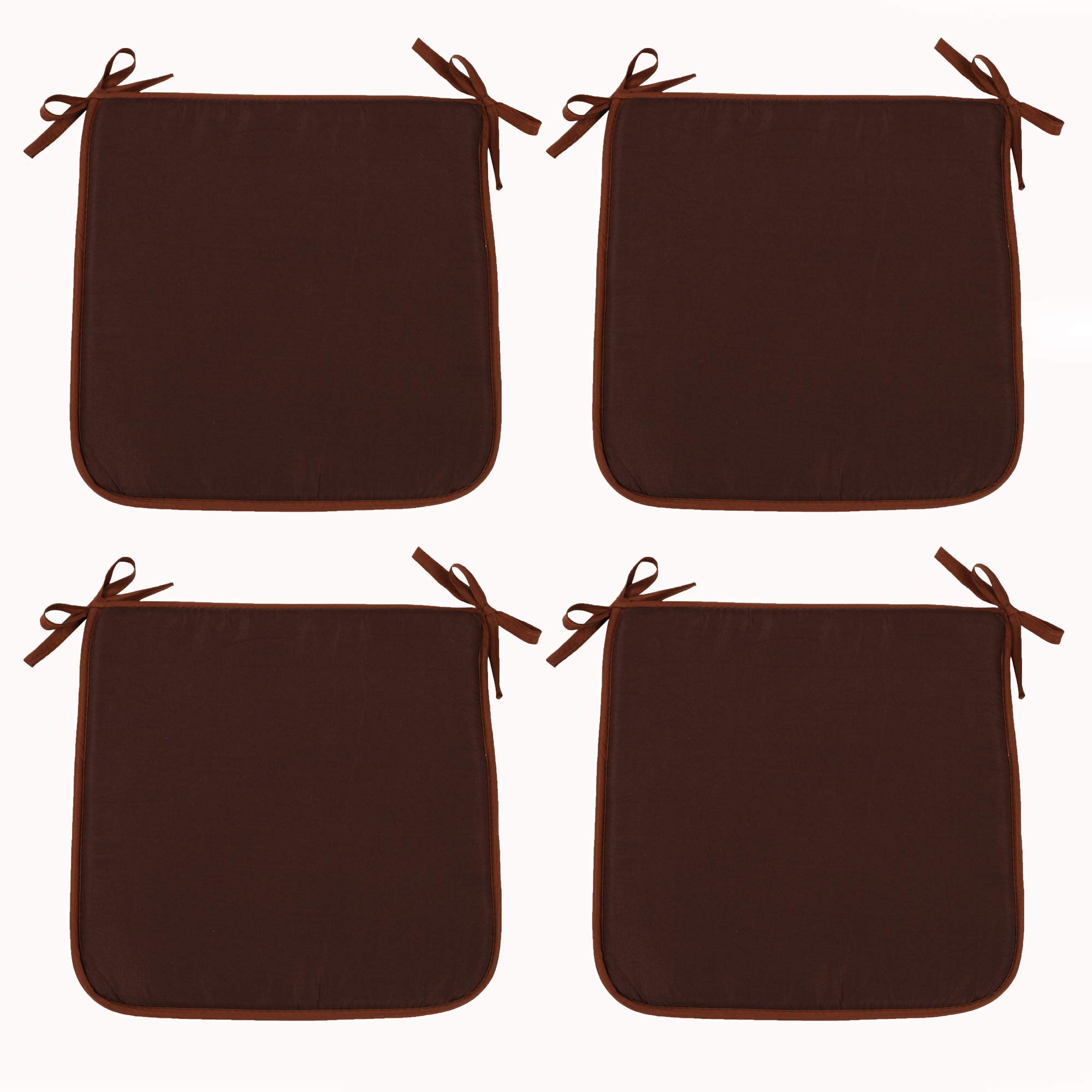 Coussins de chaise avec attaches finitions soignées lot de 4
