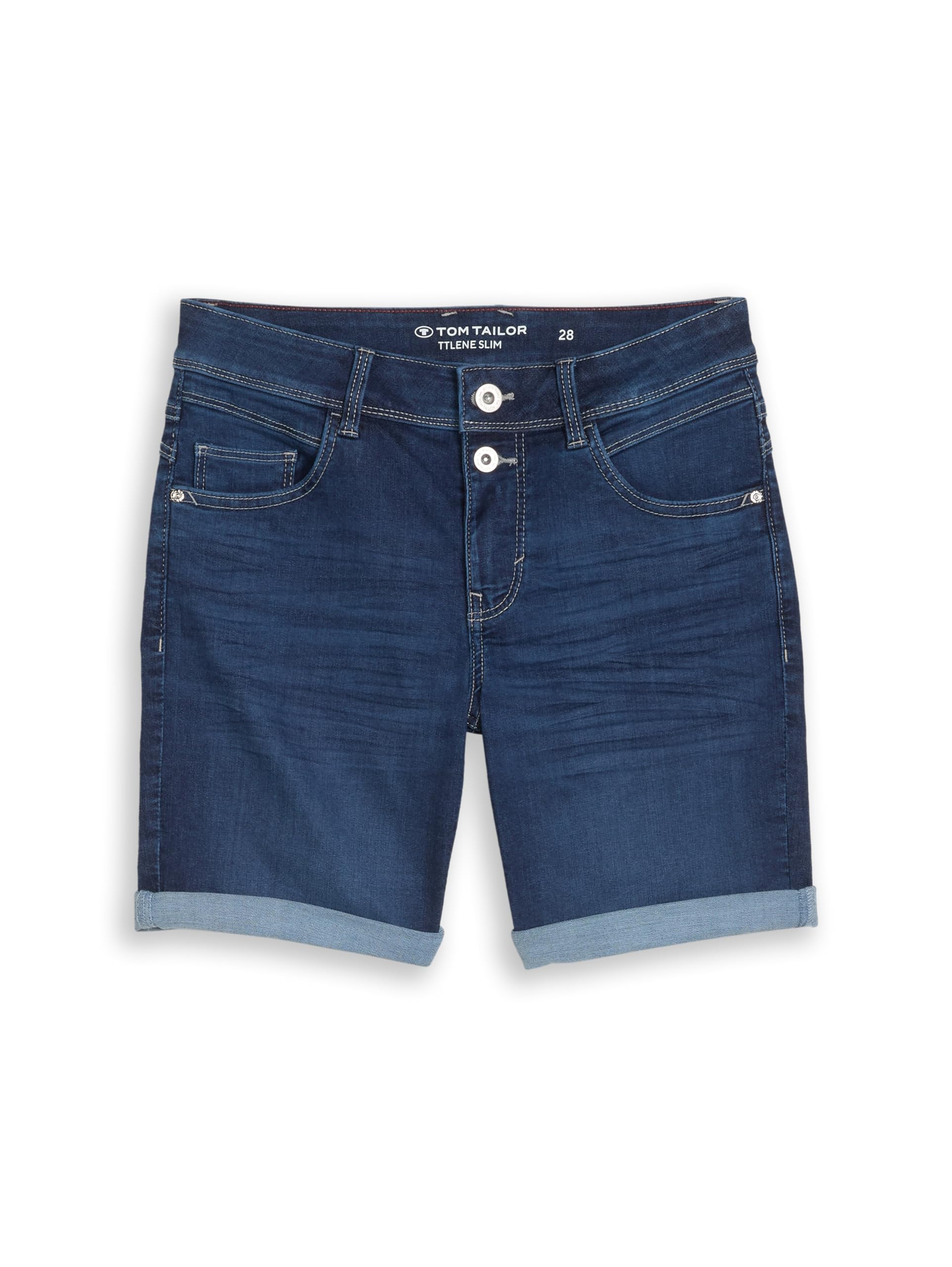 TOM TAILOR Damen TTLENE Slim Bermuda Jeans Shorts 1050413
