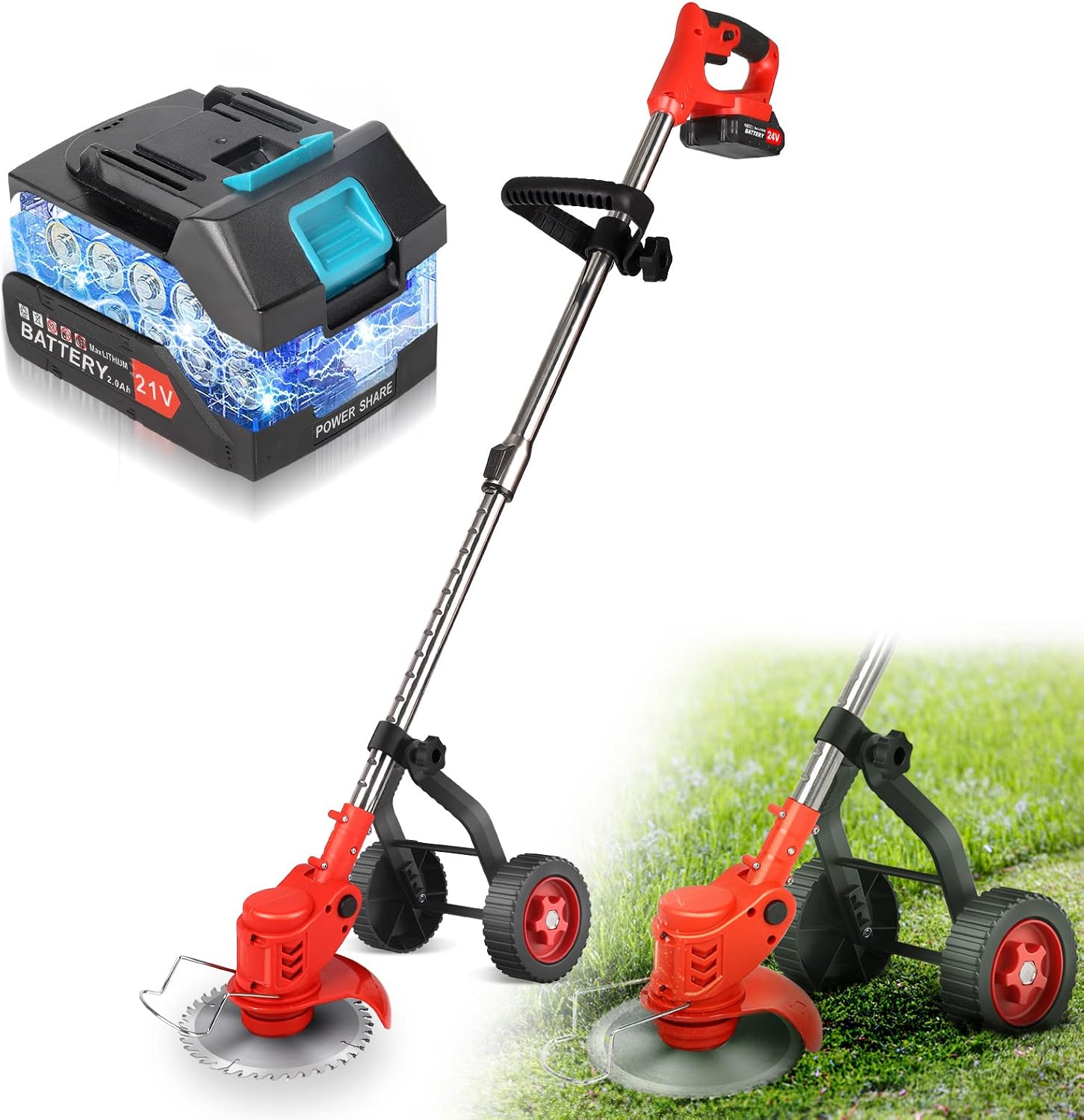 Electric Weed Eater Cordless Weed Wacker Battery Powered