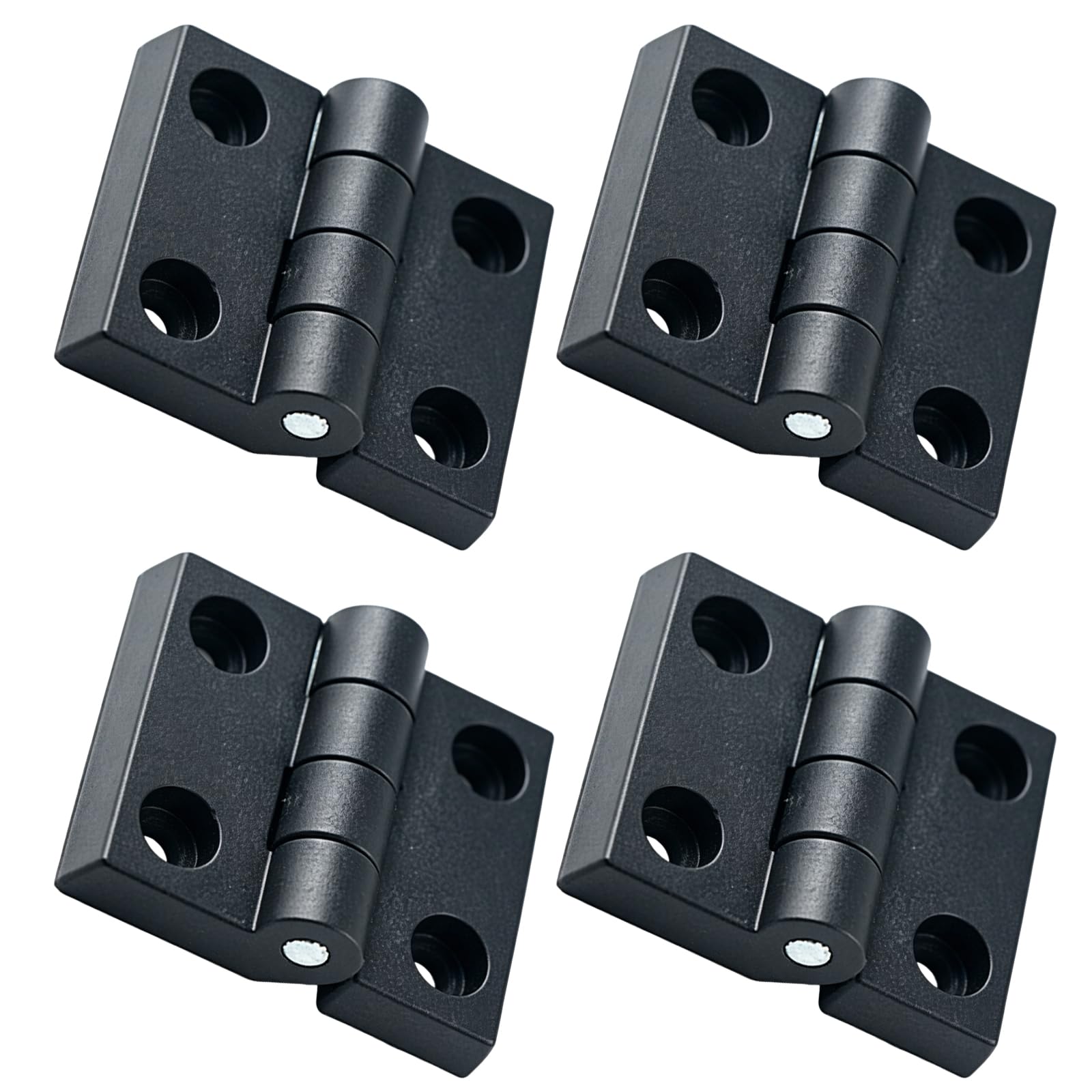 50x60mm Nylon Butt Hinge, 4 Pcs Black Plastic Flush Mount Hinge for Cabinet, Toolbox, Furniture, DIY Projects