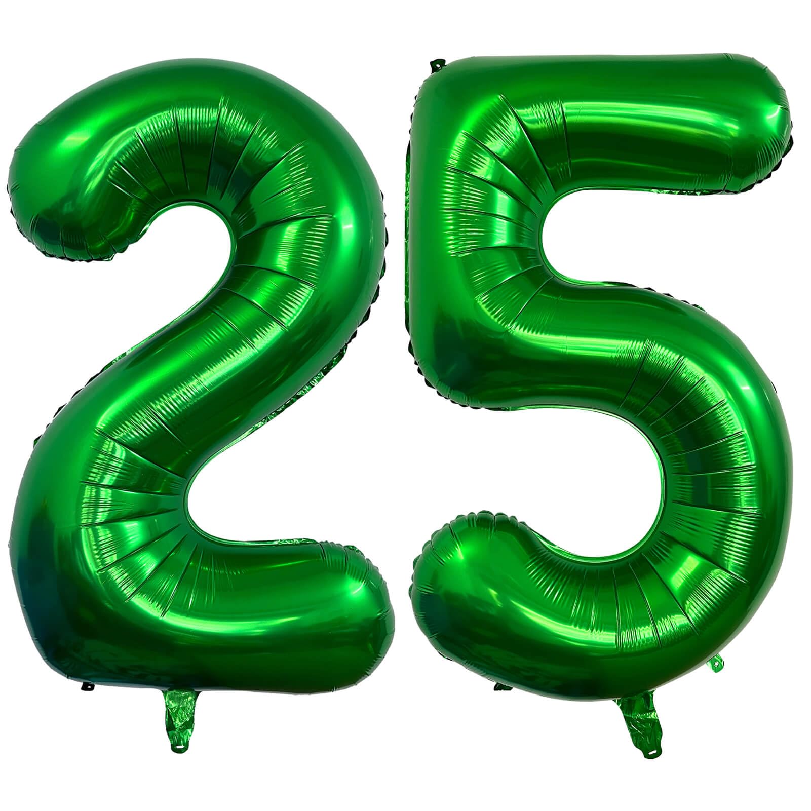 Number 25 Dark Green Balloons 40 Inch Giant Green 25 or 52 Numer Foil Helium Balloons for 25th Dark Green Birthday Party Supplies 52th Anniversary Events Decorations