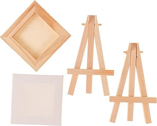 Miniatura 3 de Hello, Artist! Paquete de fiesta mini lienzo con caballete, 4 piezas, ninguno