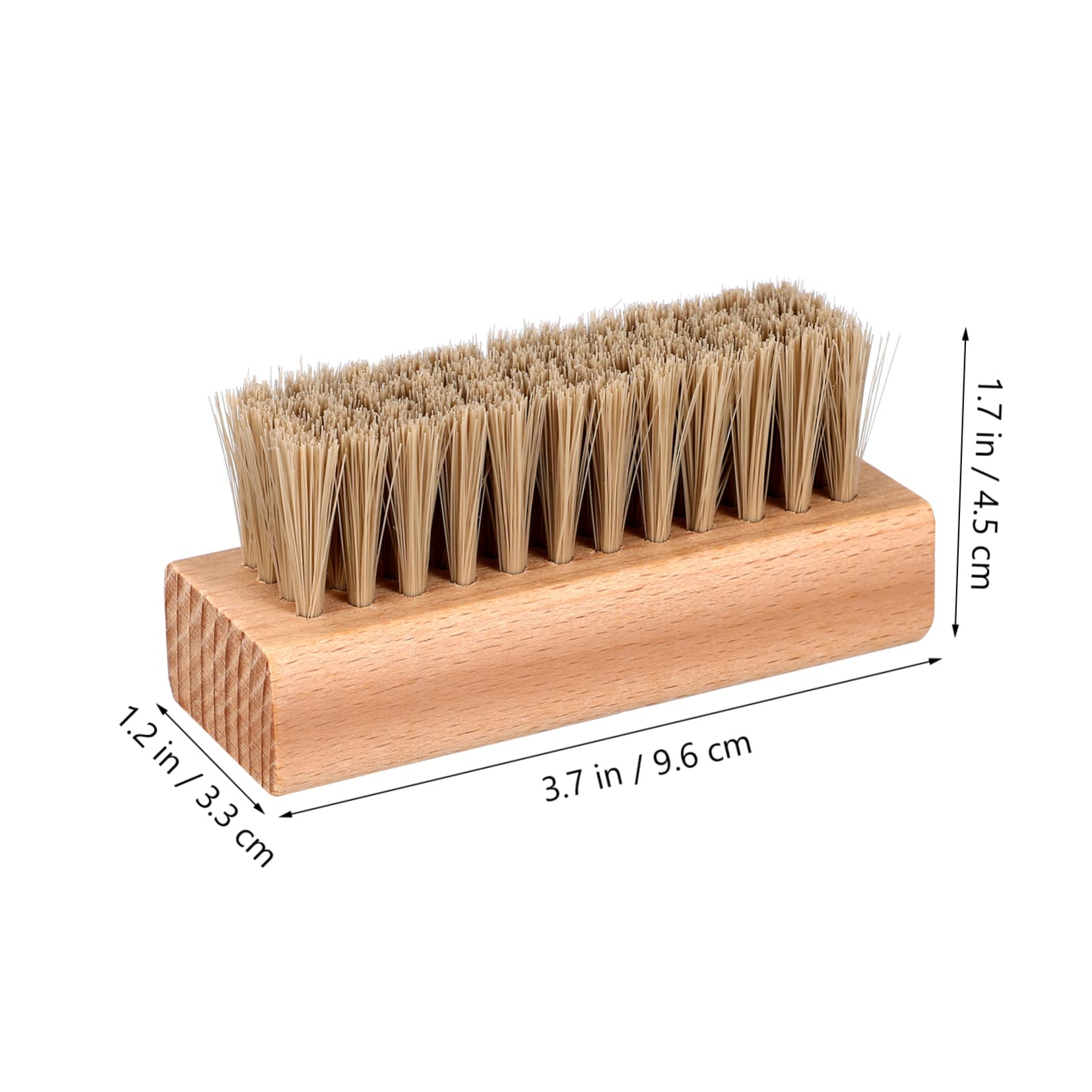Healeved 10pezzi Per Scarpe Setole Morbide in Legno Impugnatura e Antiscivolo Kit Per Pulizia e Lucidatura Scarpe e