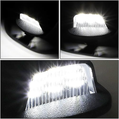 Miniatura 2 de NUVISION LIGHTING NVL-LPL-016 - Par de luces LED de carcasa negralente transparente para matrícula compatibles con Xterra 1994-2004  Frontier