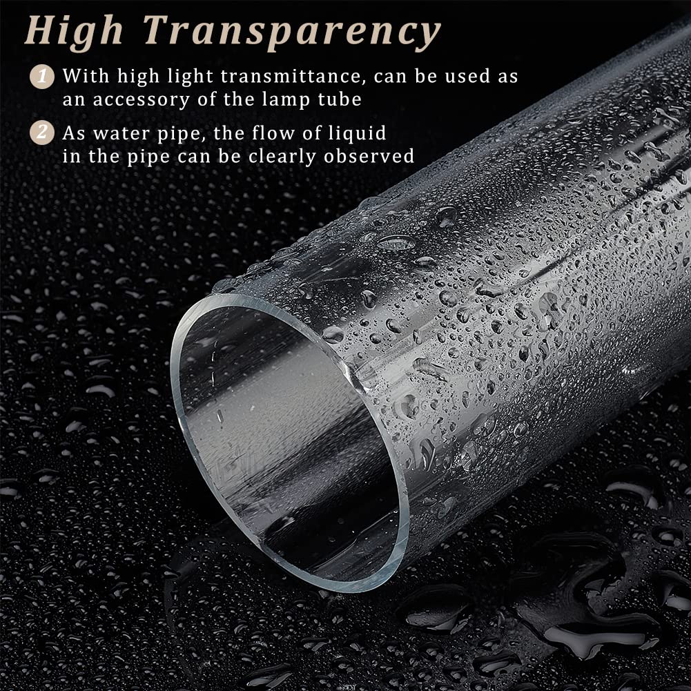 Tube Acrylique Transparent Rigide - 94x100 Mm X 15,2 Cm - Pour Lampes, Refroidissement à Eau, DIY