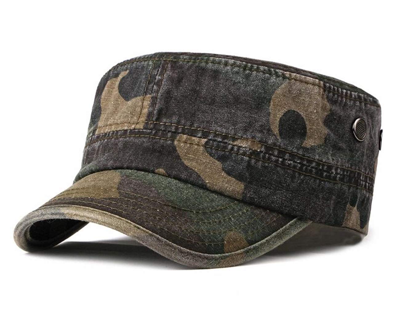 Camouflage Army Cap Classic Military Style Hat Adjustable Mens Baseball Cap (ArmyGreen)