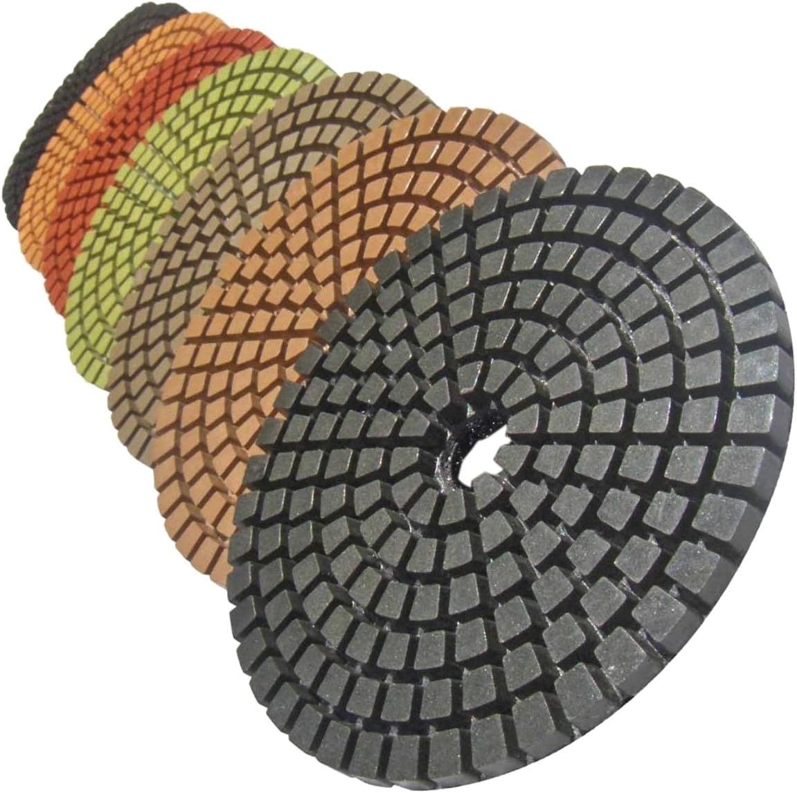 STADEA Premium Grade Wet 4" Diamond Polishing Pads Set For CONCRETE Polish