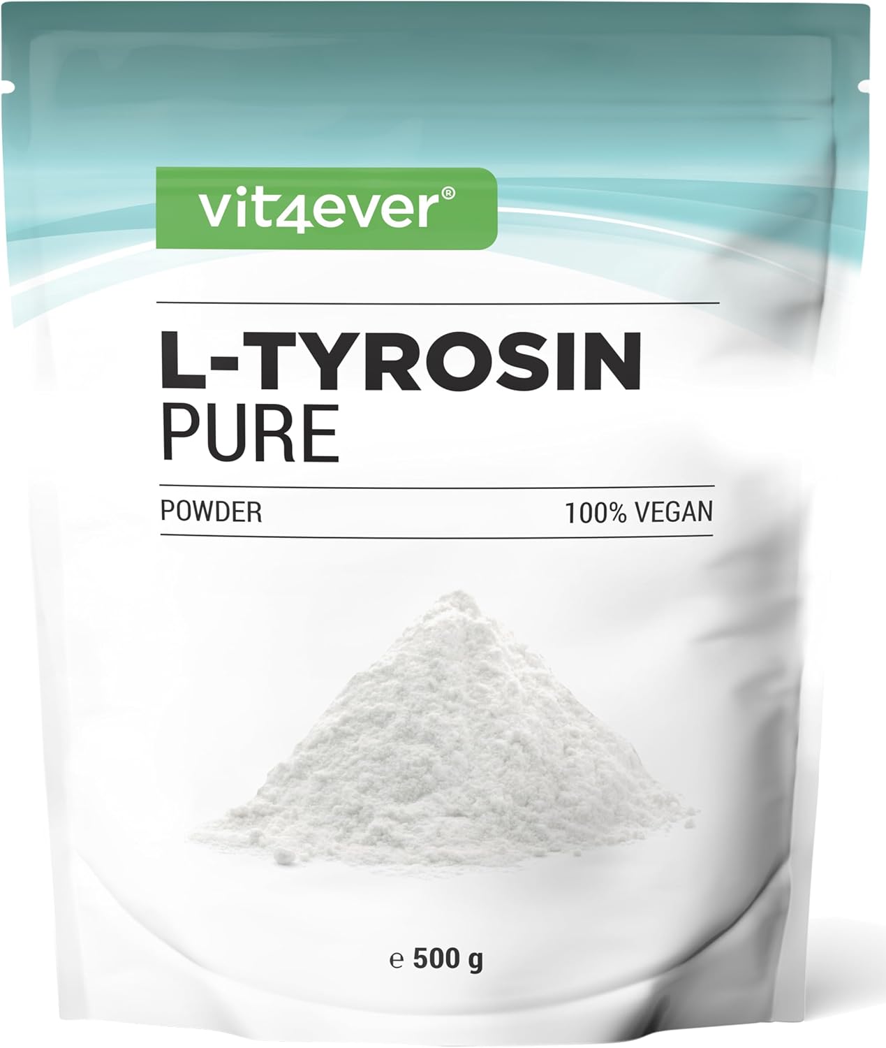 pure l-tyrosine 300 g powder   enriched with vitamin b6 no additives 200 portions a 1500 mg 100% amino acid vit4ever