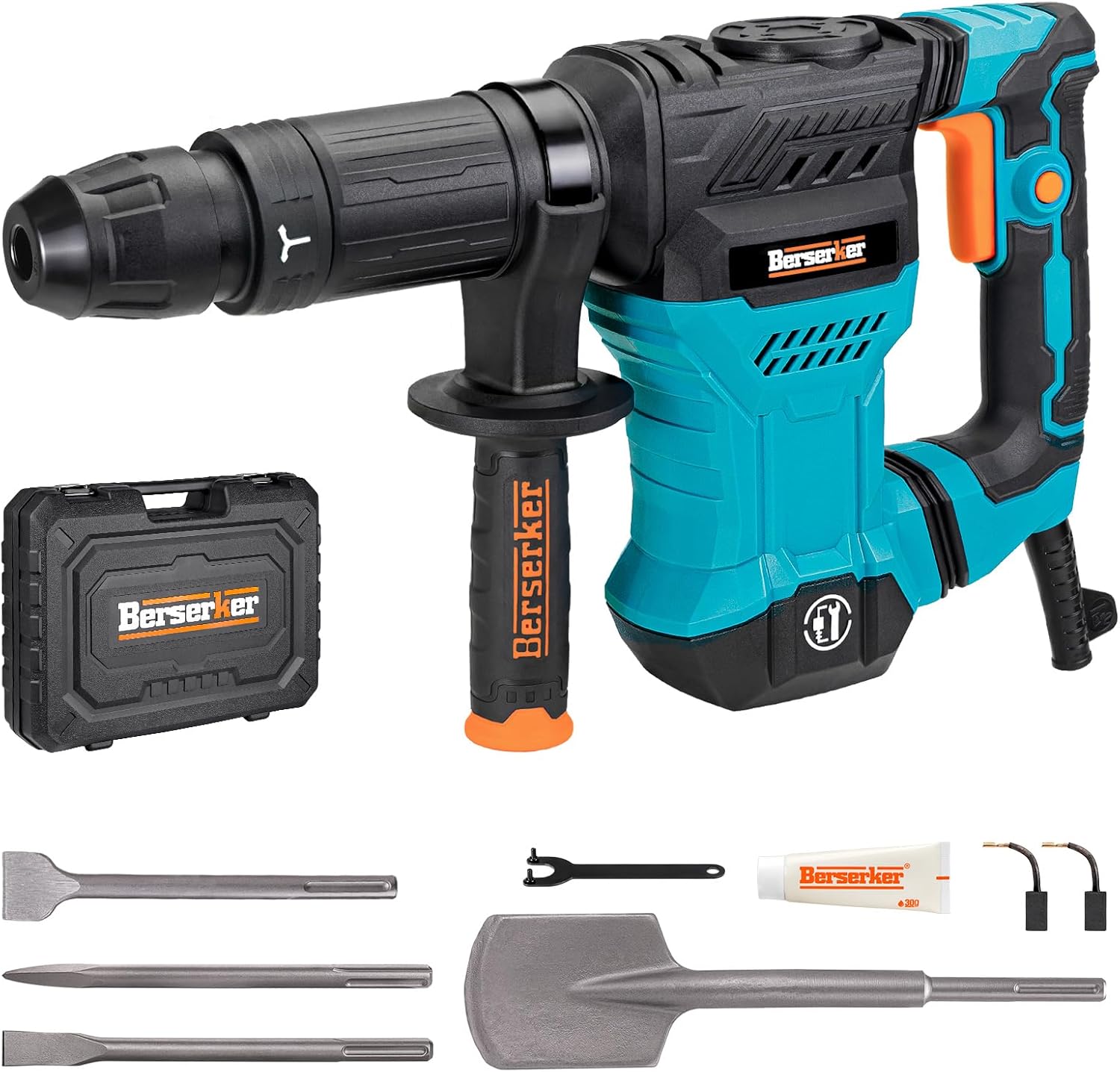 Berserker 12-Pound SDS-Max Demolition Jack Hammer with SDS Max Clay Spade, 4-1/2" x 18-1/2" Steel Shovel Bit