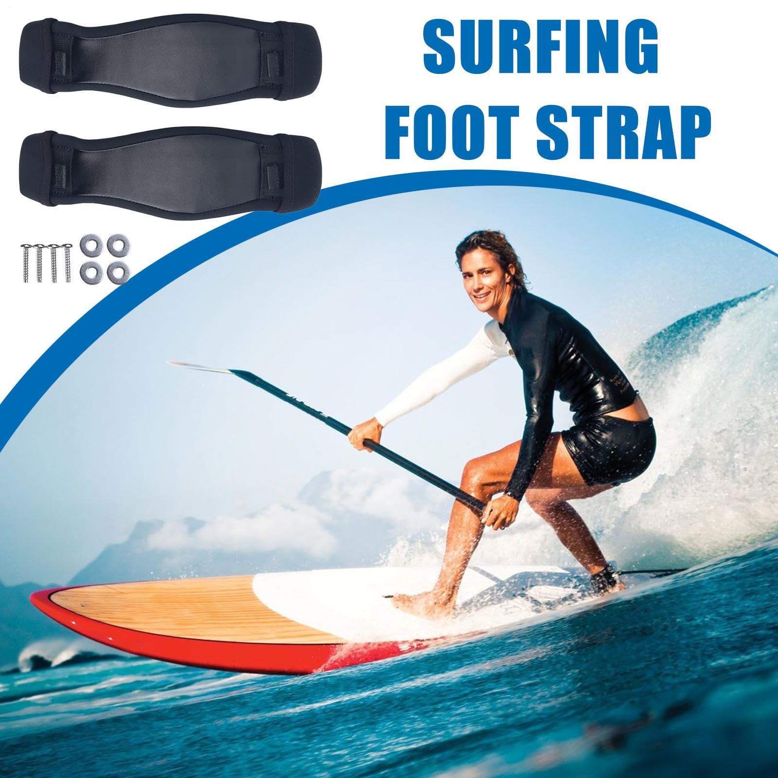 Genérico Correas de Pie de Kitesurf, Correas de Pie de Tabla de Surf
