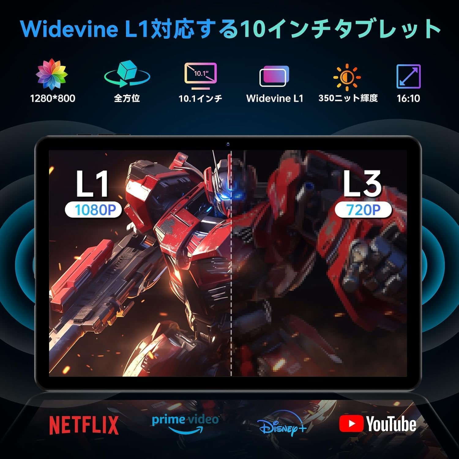 Amazon.co.jp: Alphawolf LPad2S タブレット 10インチ Wi-Fiモデル