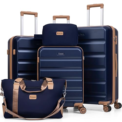 Luggage Sets 5 Piece ABS Hard Case, TSA Lock