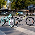 HILAND 20/24 inch Kids Bike for Age 5-12, Kids Mountain Bike for Boys Girls, Children Bicycle, Black/Blue/Pink/Green