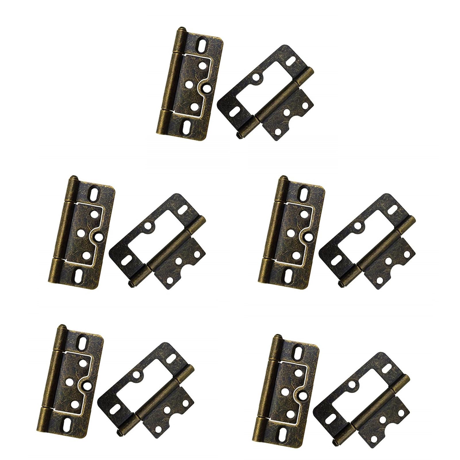 Buxuaaaa Blue Old Colour 10Pcs Quiet Door Hinges Without Mortise Designs For Wardrobes Cabinets And Window Sturdy Iron Materials Accessory Cabinet Hinges