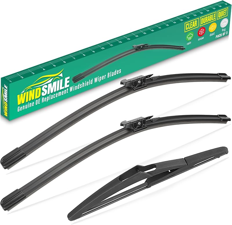 Palhetas do limpador de para-brisa WINDSMILE para Mini Cooper Countryman R60 2011 a 2016 – Kit com 3 unidades