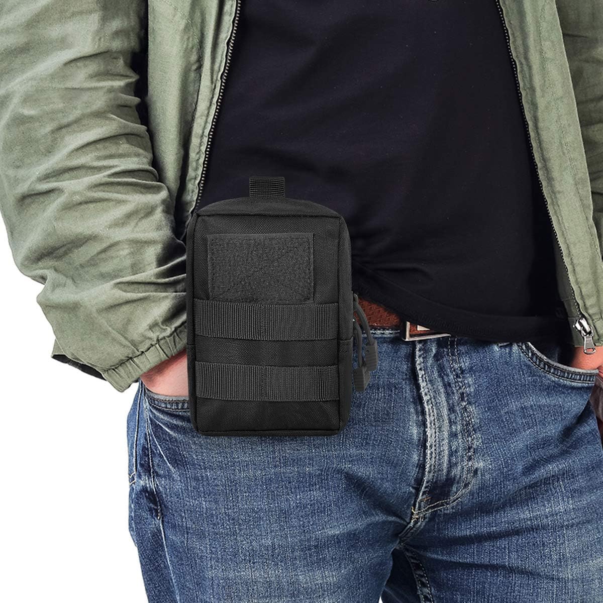 Gogoku 4-Pack Molle Pouch Tactical Molle Pouches Compact Utility EDC Waist Bag Pack Black : Sports & Outdoors