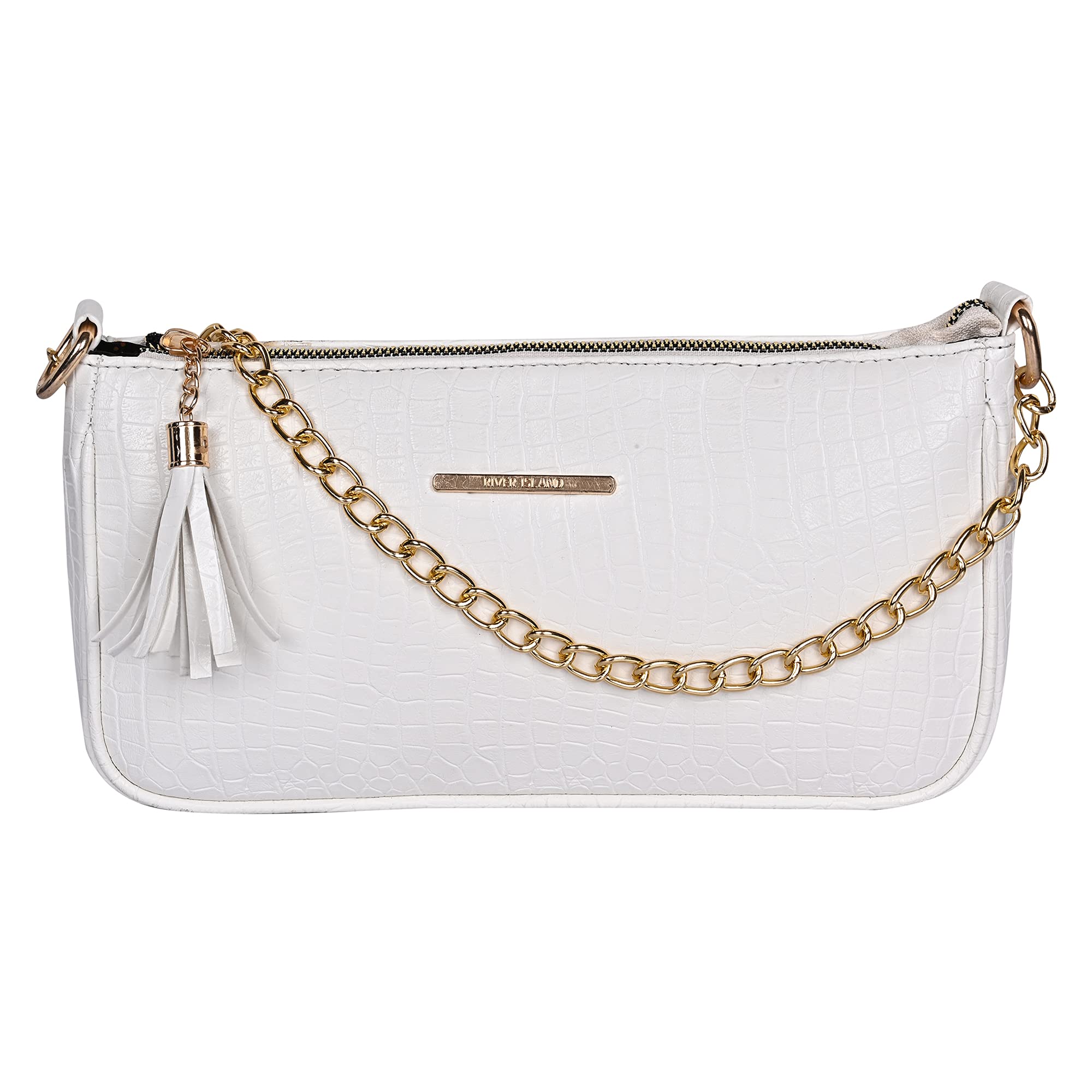Wild Maple Womens Premium PU Leather Casual Stylish Womens Sling Bag, Beautiful Stylish Fashionable Sling Bag (White) (B09B2H8FKG) Amazon Price History, Amazon Price Tracker