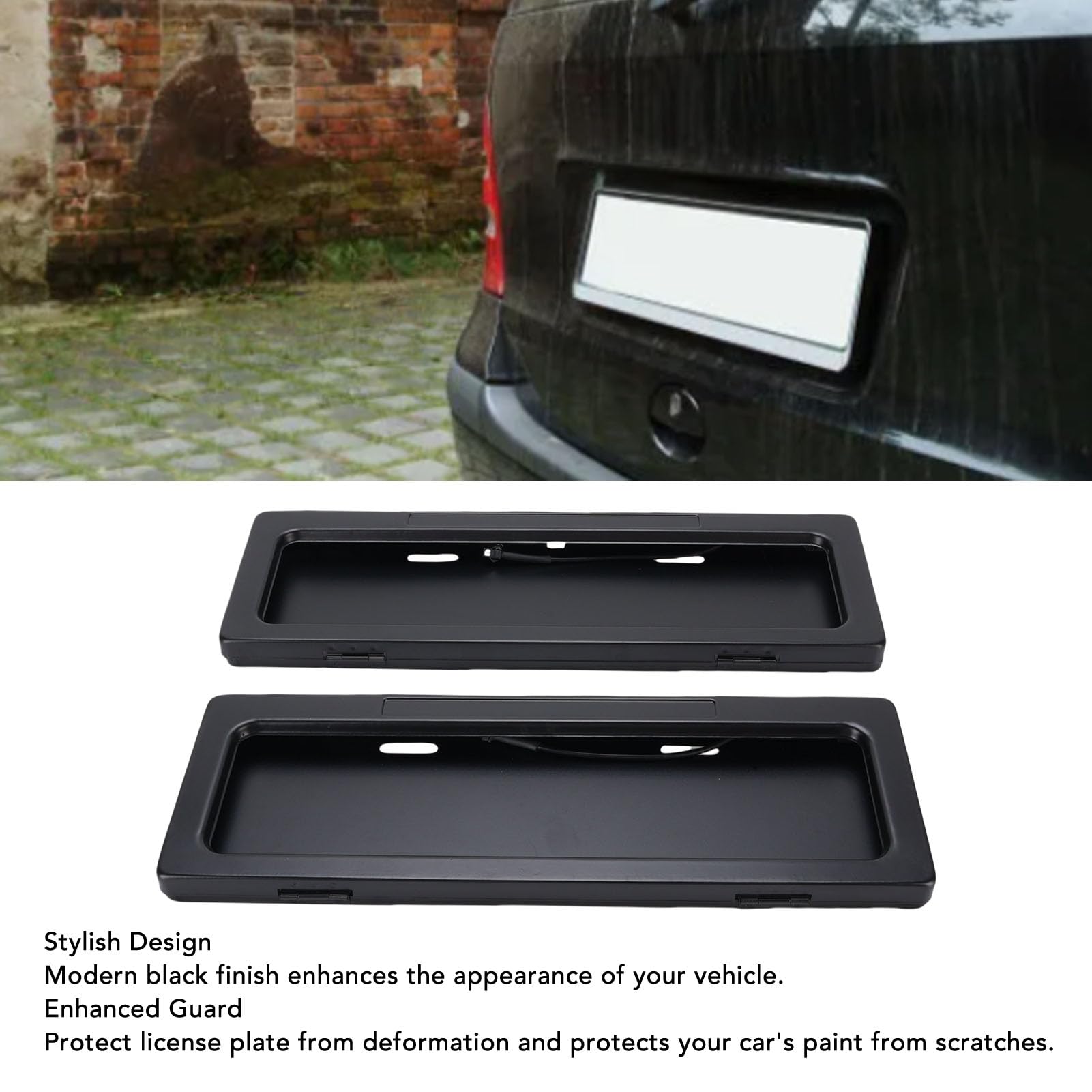 Ramki Rejestracyjne Czarne, 2 -pakowy Universal Australian Standard Car Flip Up Uchwyty na tablicę rejestracyjną za pomocą Kontrolera Zasilania, Akcesoria Samochodowe z