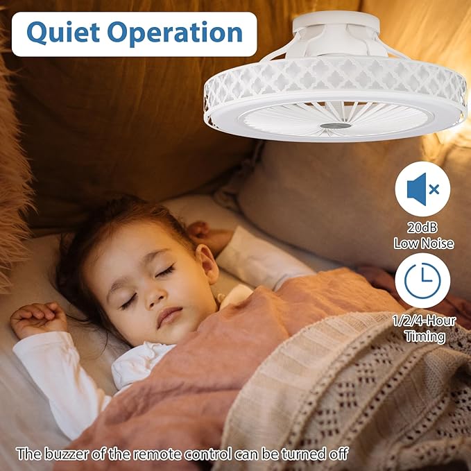 Ventilador de Techo 19" con Luz LED y Control Remoto, 130V miniatura 7